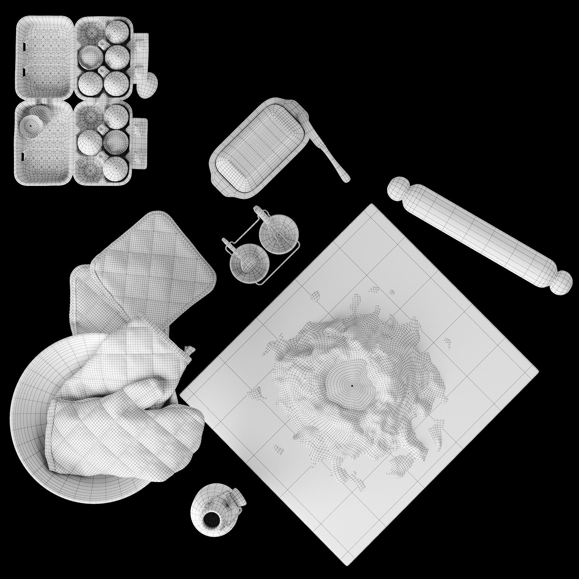 Kitchen decorative set 3D model_5