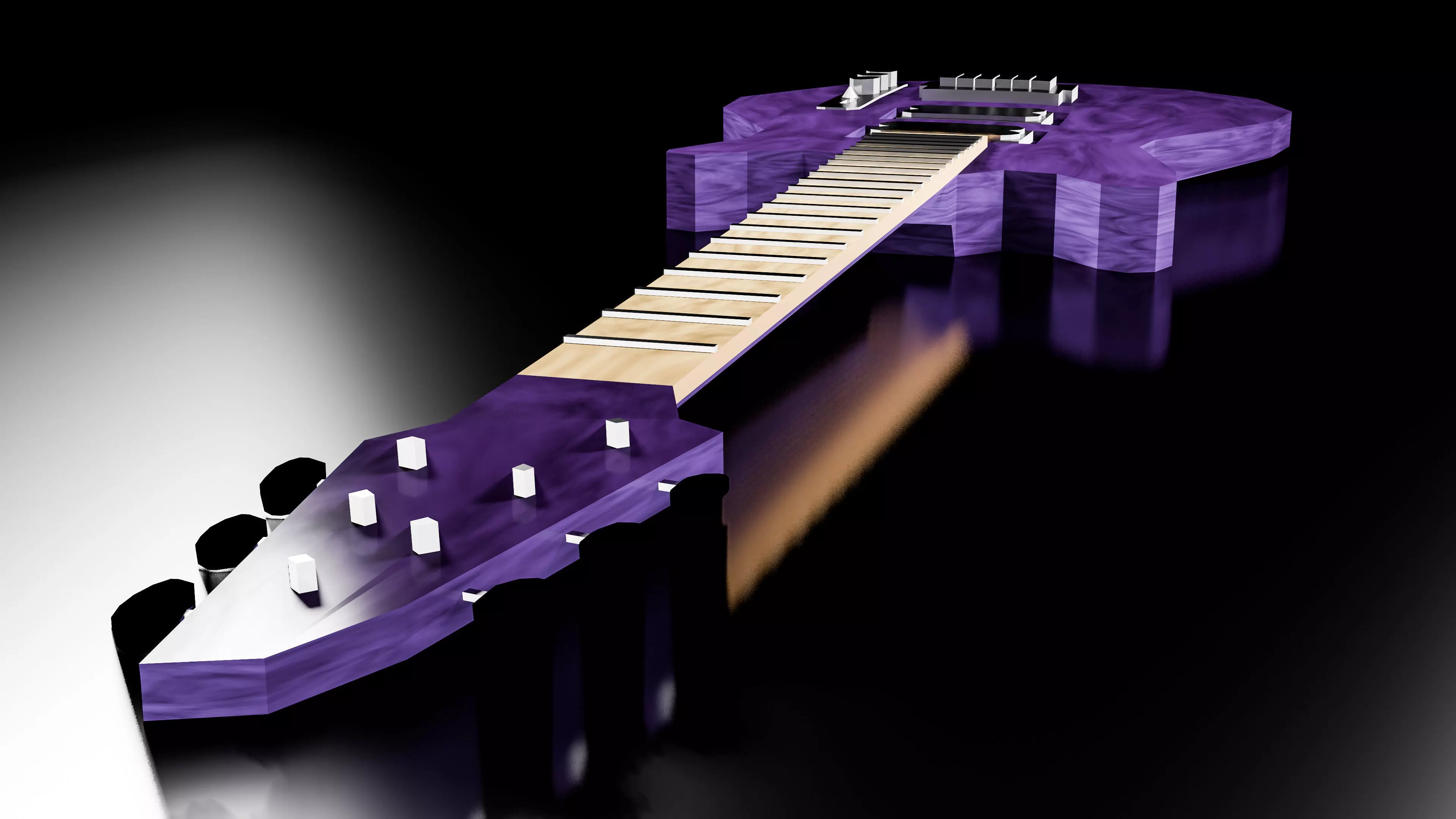 Electric Guitar - Low poly Free low-poly 3D model