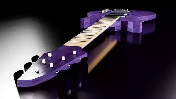 Electric Guitar - Low poly
