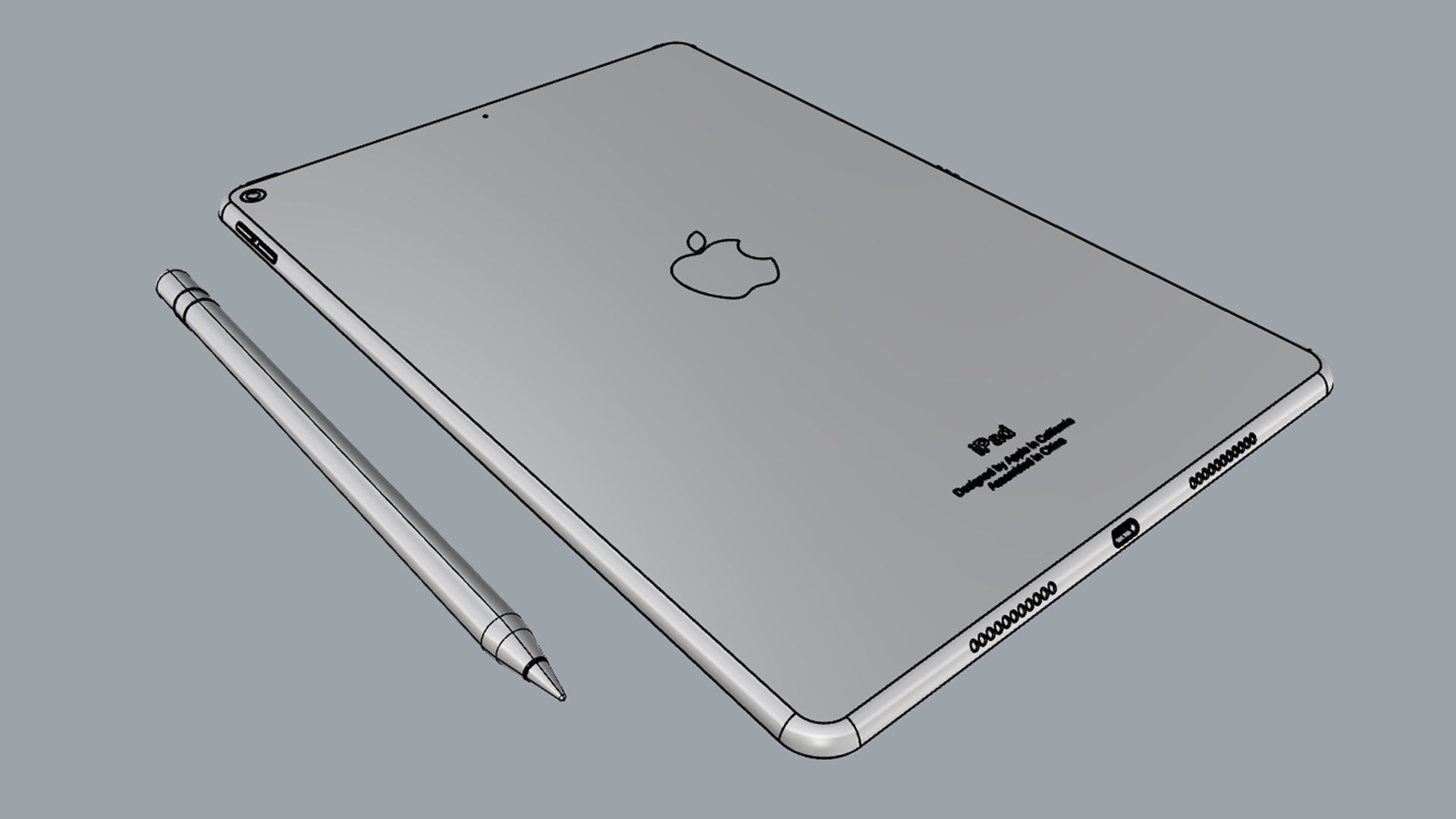 iPad Air 10 5-inch Gold 3D model_21