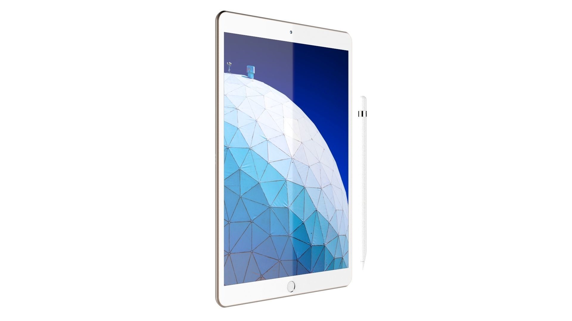 iPad Air 10 5-inch Gold 3D model_2