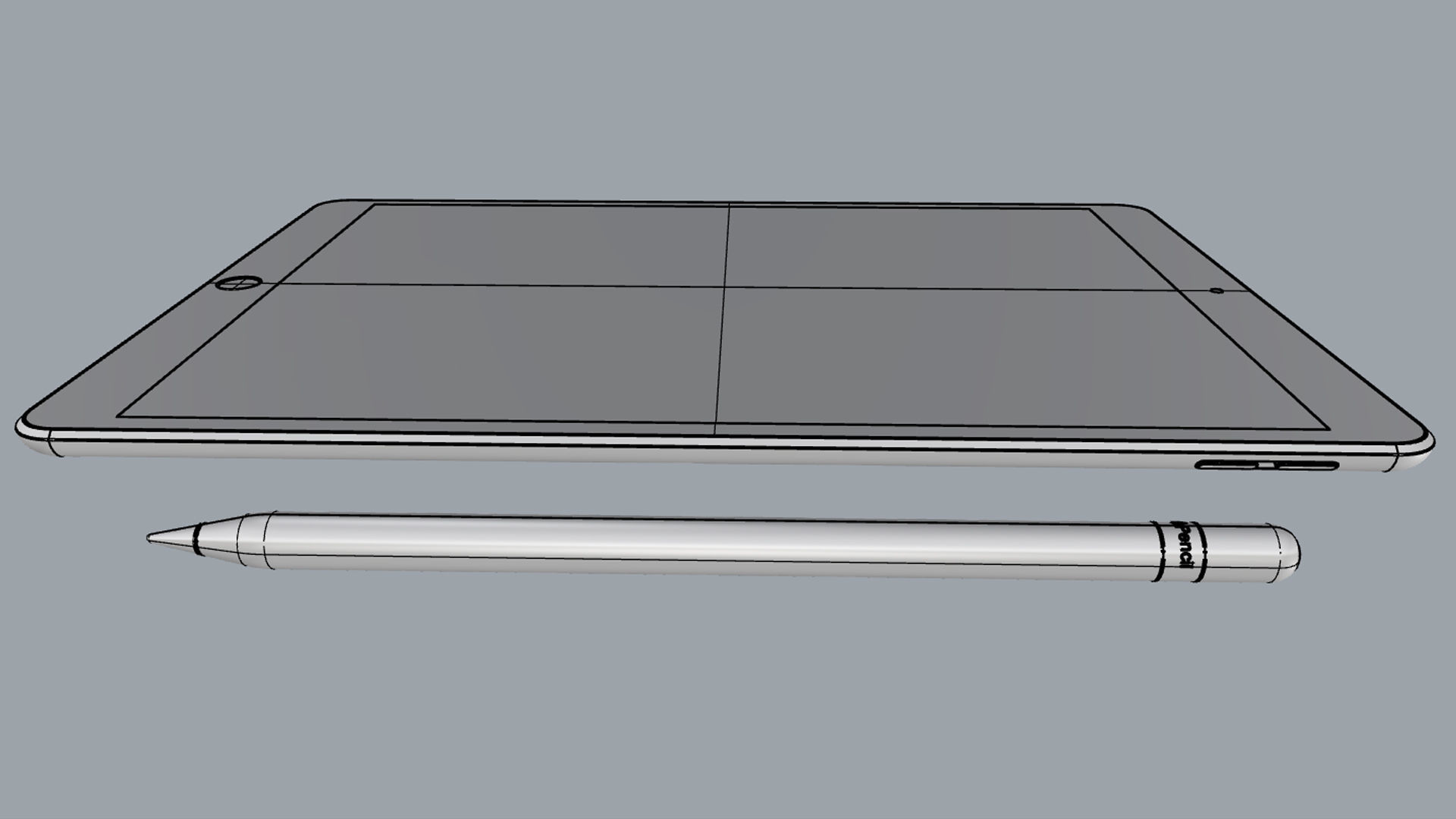 iPad Air 10 5-inch Gold 3D model_17