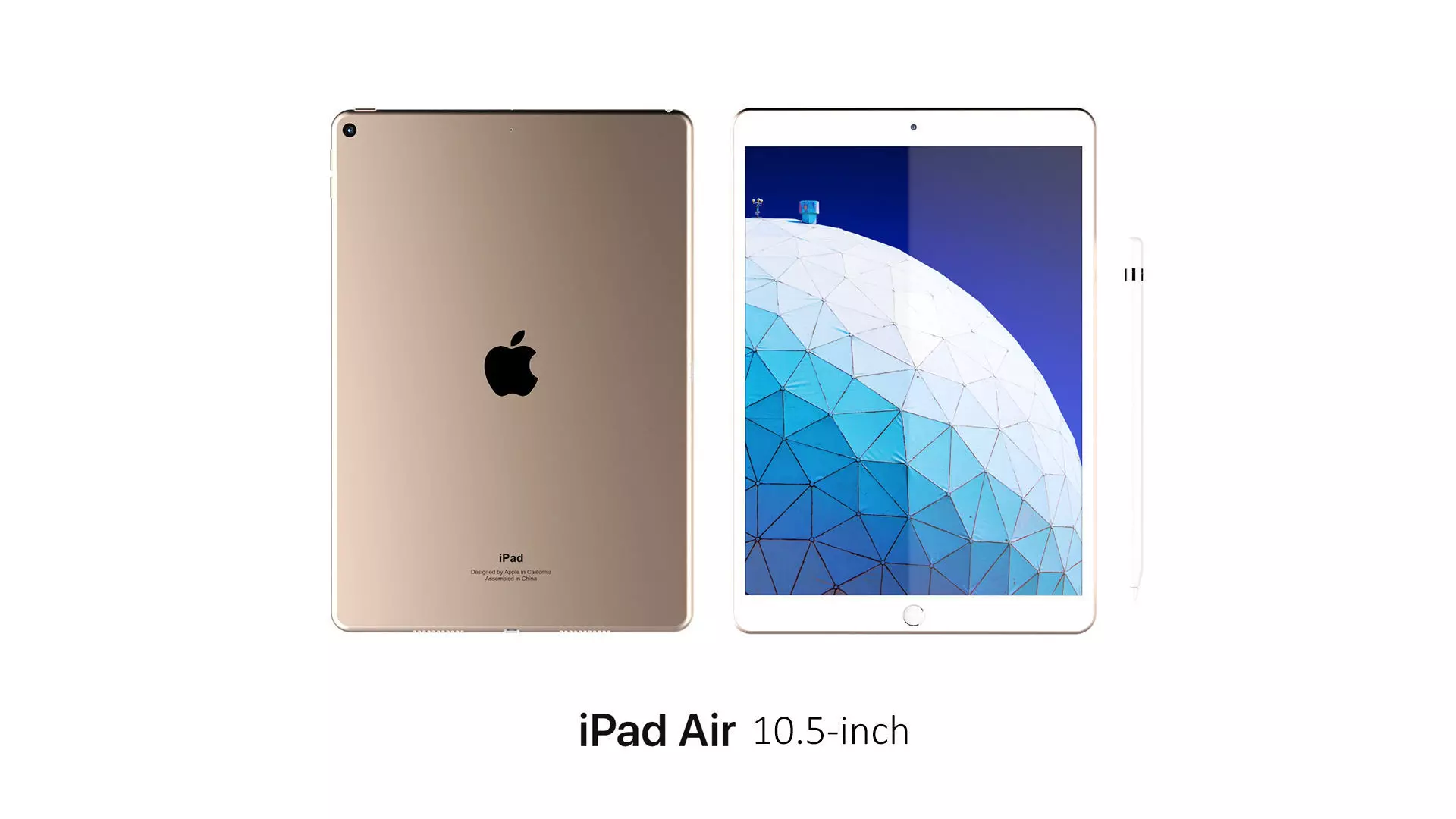 iPad Air 10 5-inch Gold 3D model_0