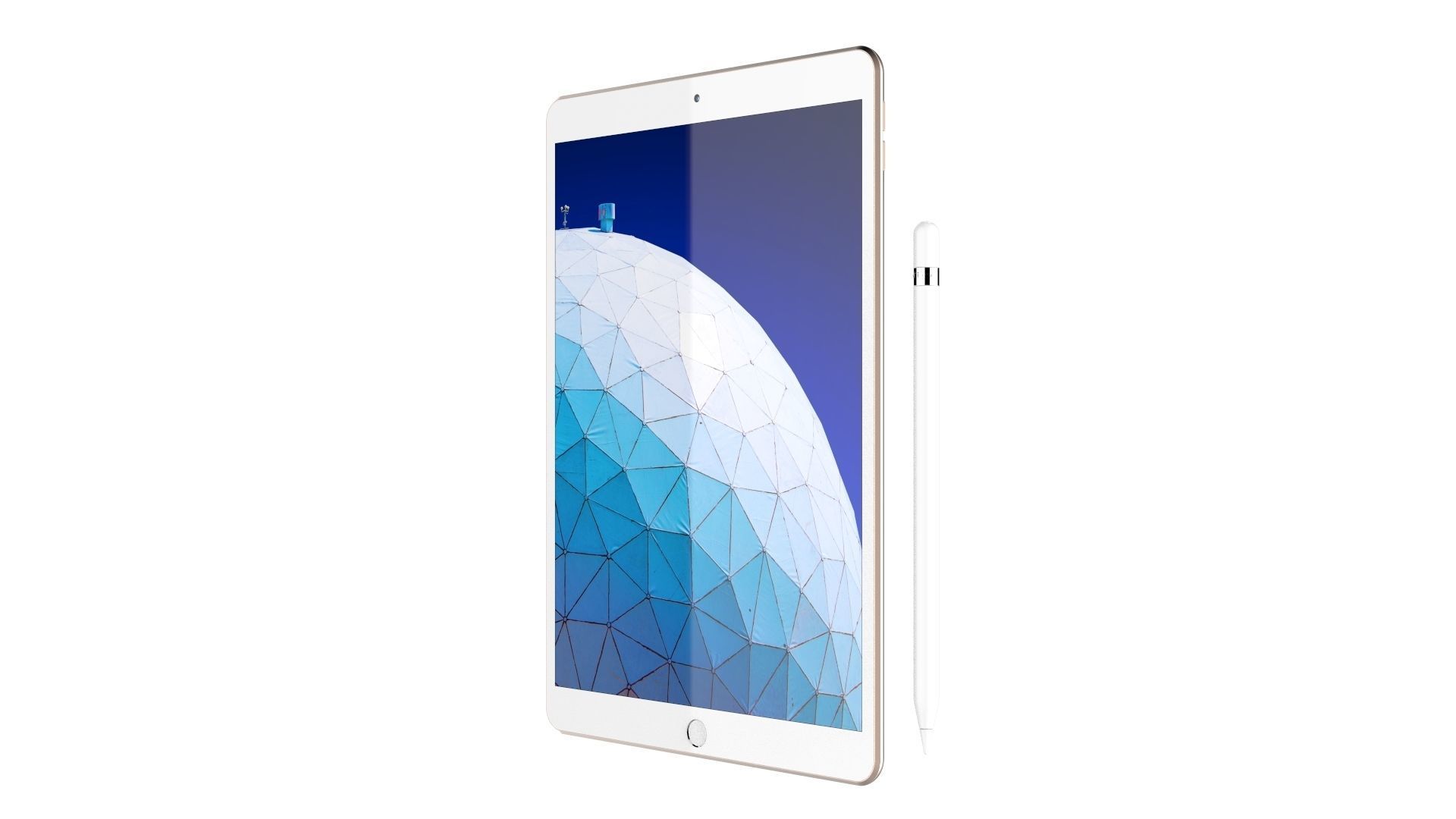 iPad Air 10 5-inch Gold 3D model_9
