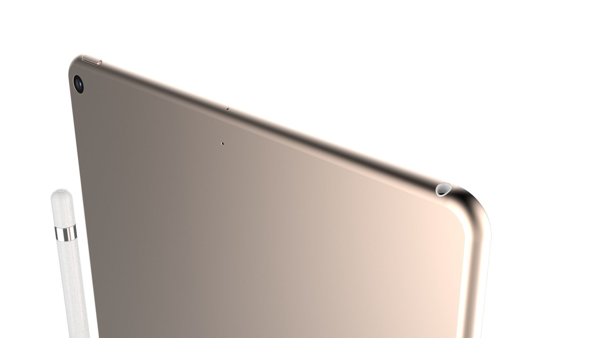 iPad Air 10 5-inch Gold 3D model_13