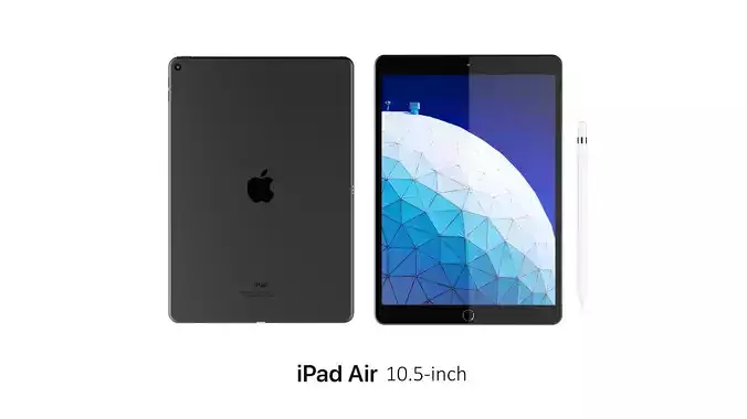 iPad Air 10 5-inch Space Gray 3D model