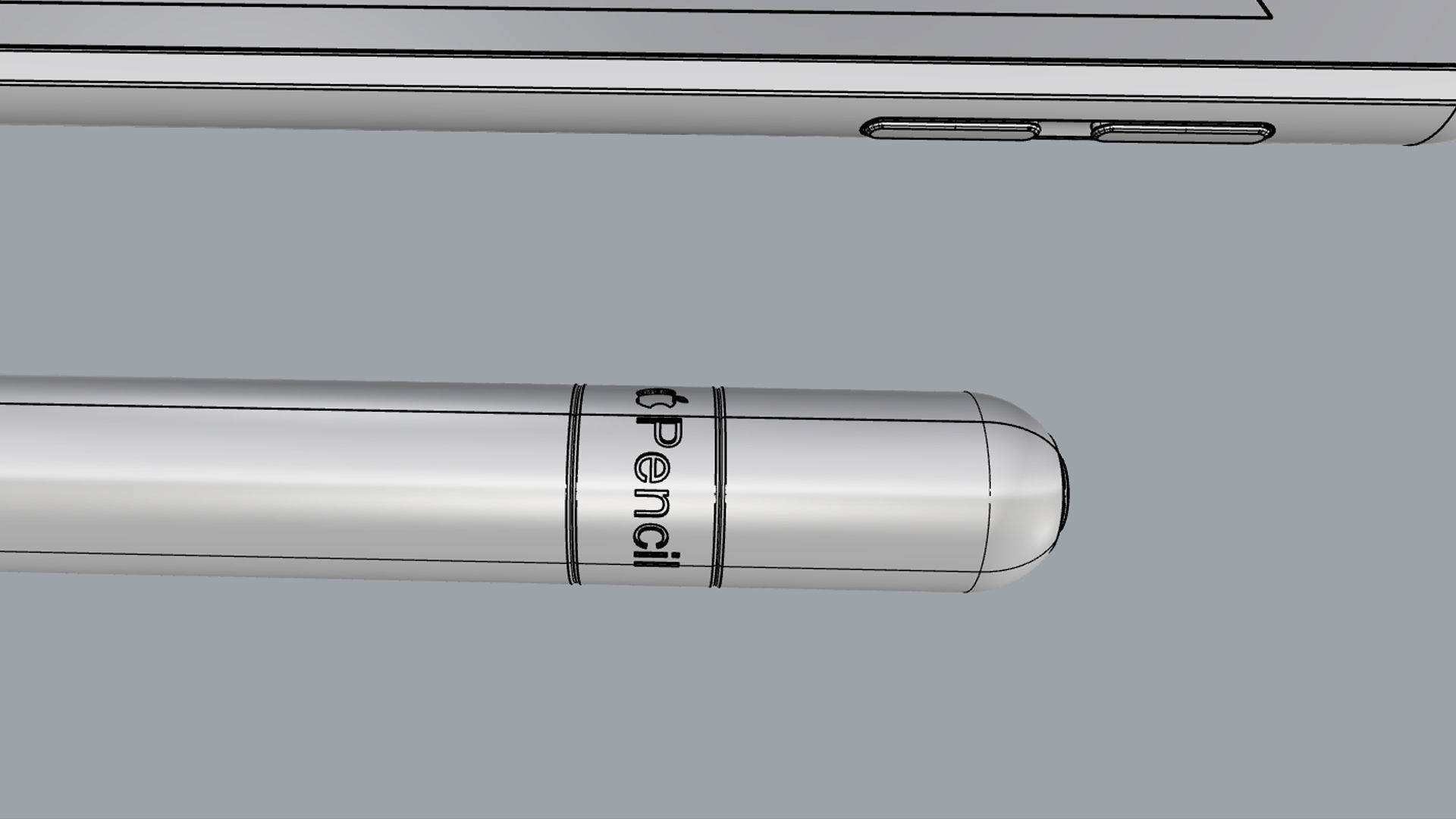 iPad Air 10 5-inch Space Gray 3D model_24