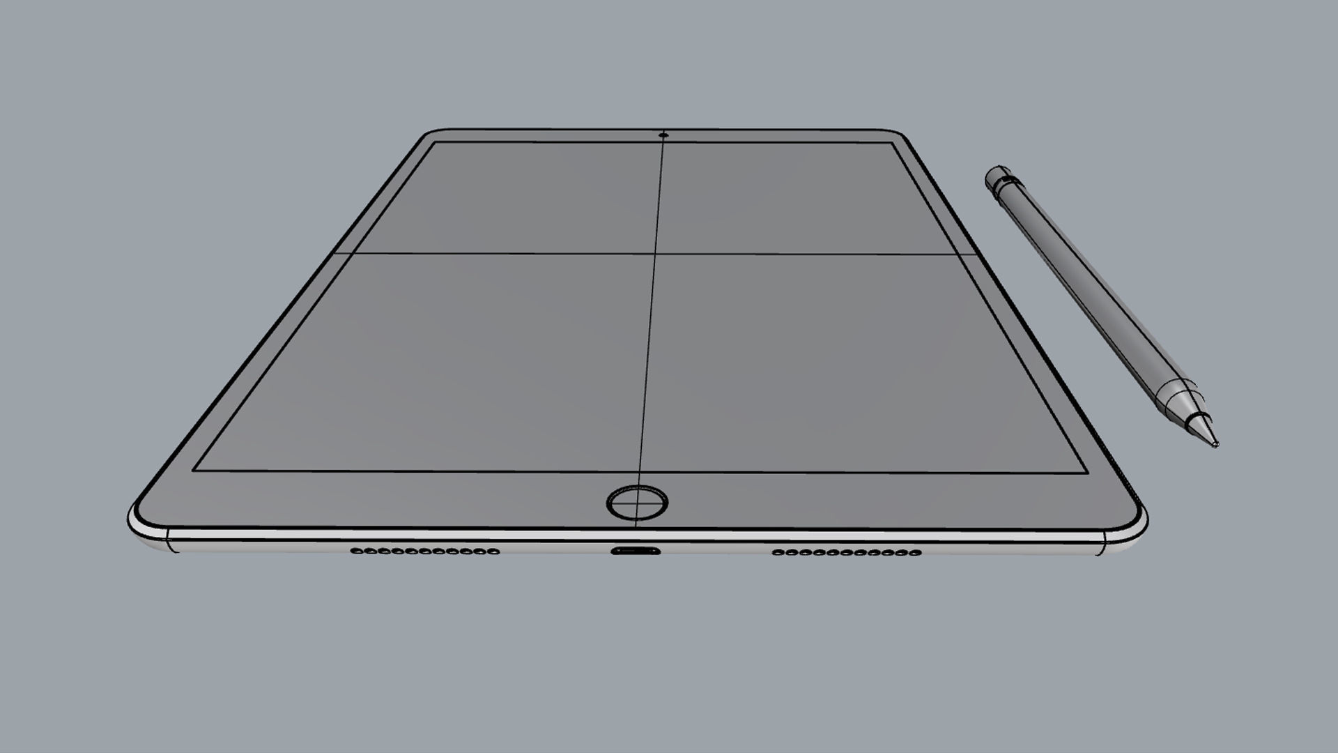 iPad Air 10 5-inch Space Gray 3D model_17