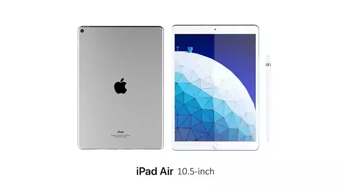 iPad Air 10 5-inch Silver 3D model
