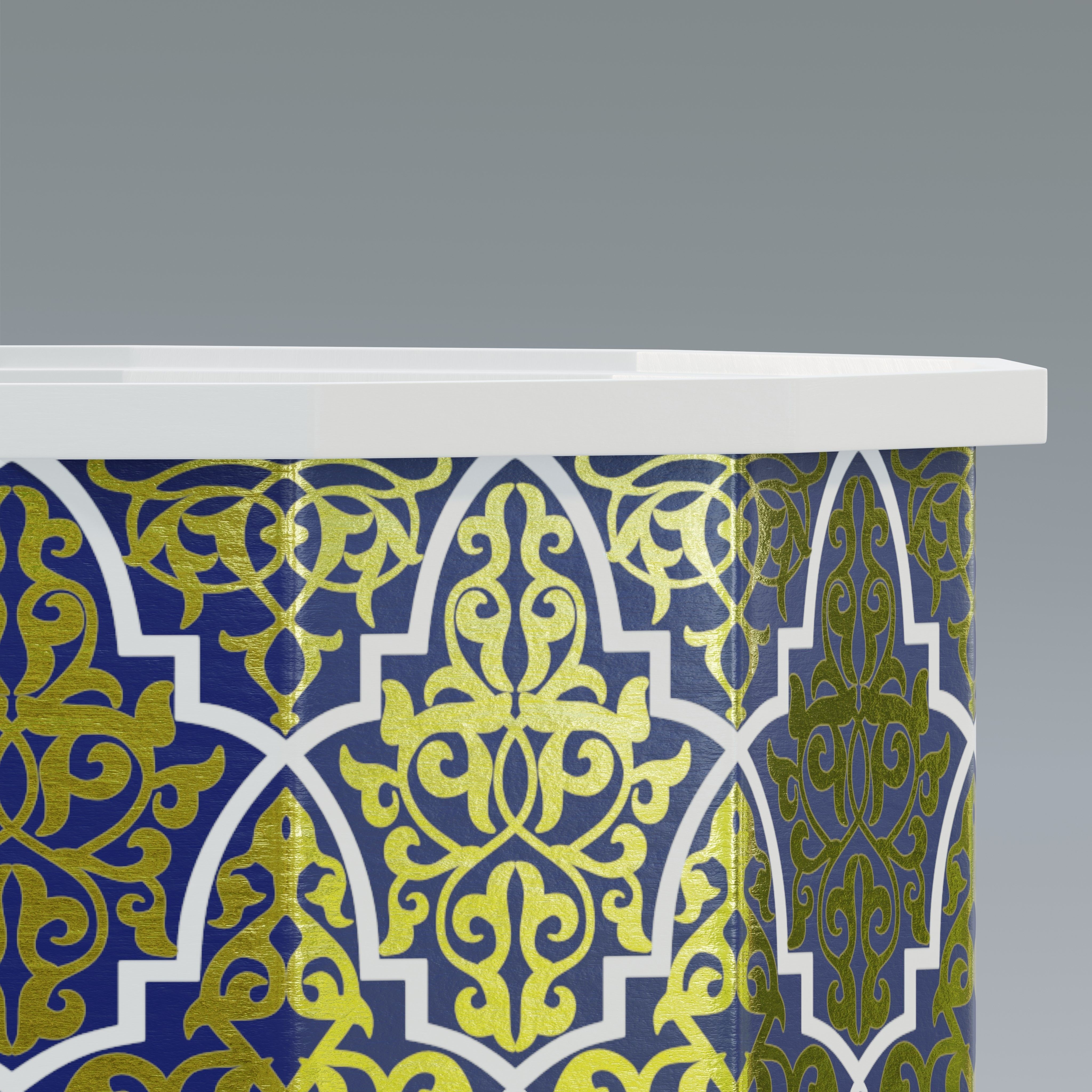 Vintage Moroccan large table 03 3D model_4