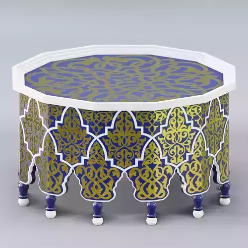Vintage Moroccan large table 03