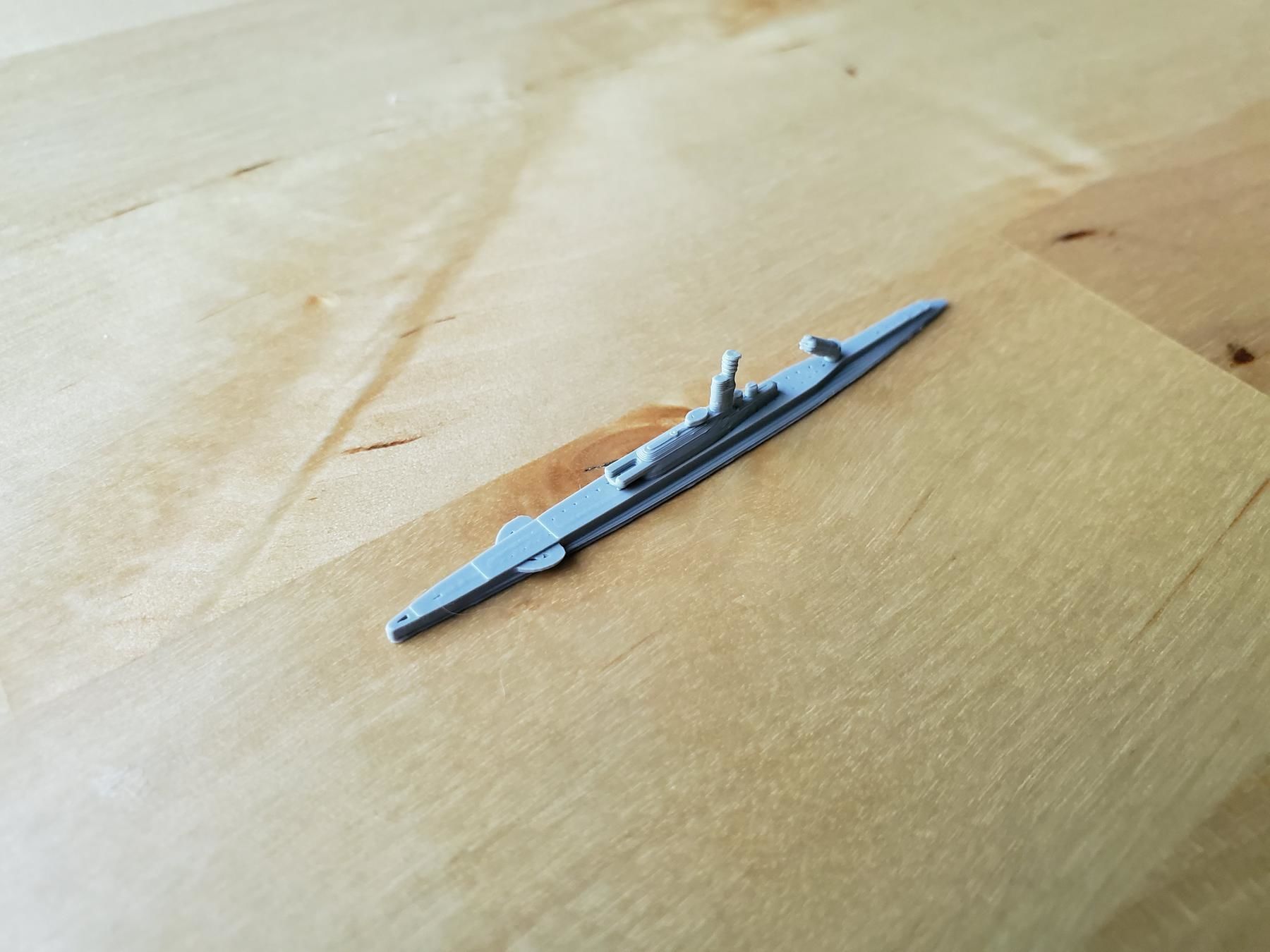 French Submarine Surcouf 3D print model_2