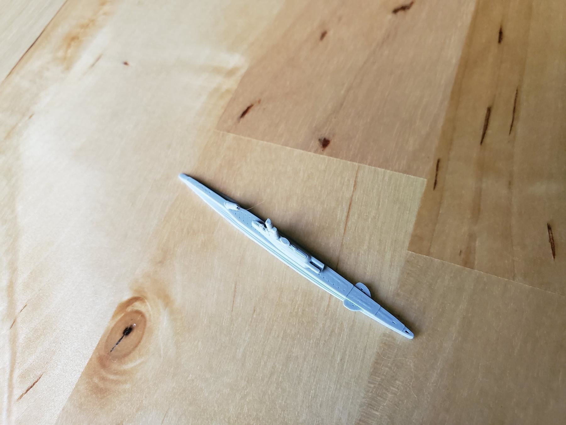 French Submarine Surcouf 3D print model_4