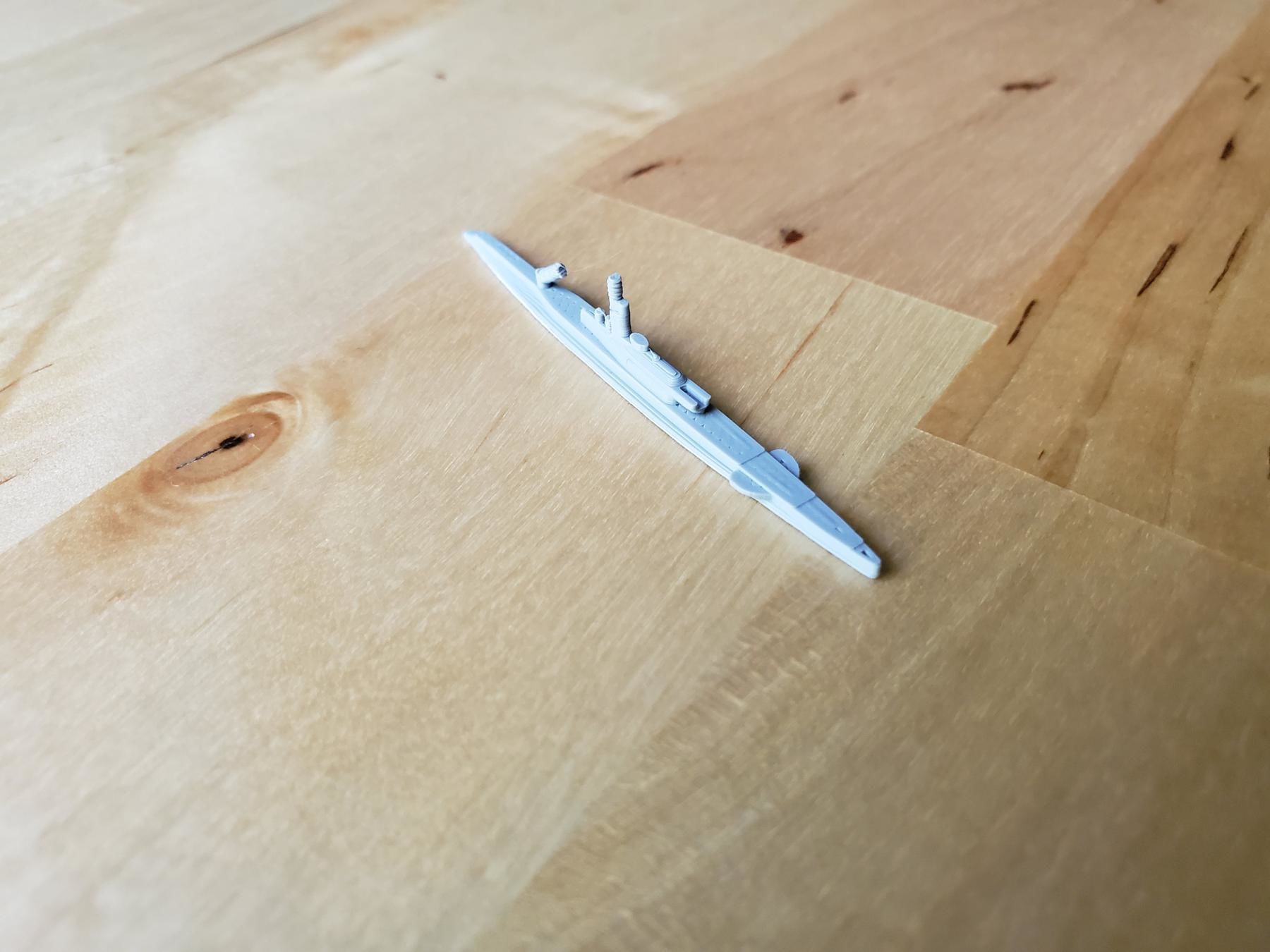 French Submarine Surcouf 3D print model_3