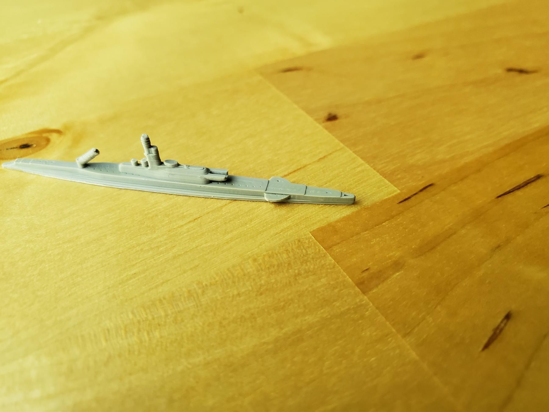 French Submarine Surcouf 3D print model_11