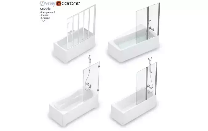 Set of baths RAVAK set 54  -10 -Classic -Chrome -Campanula II