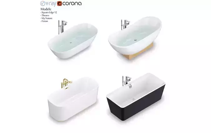 Set of freestanding bathtubs Villeroy and Boch set 57