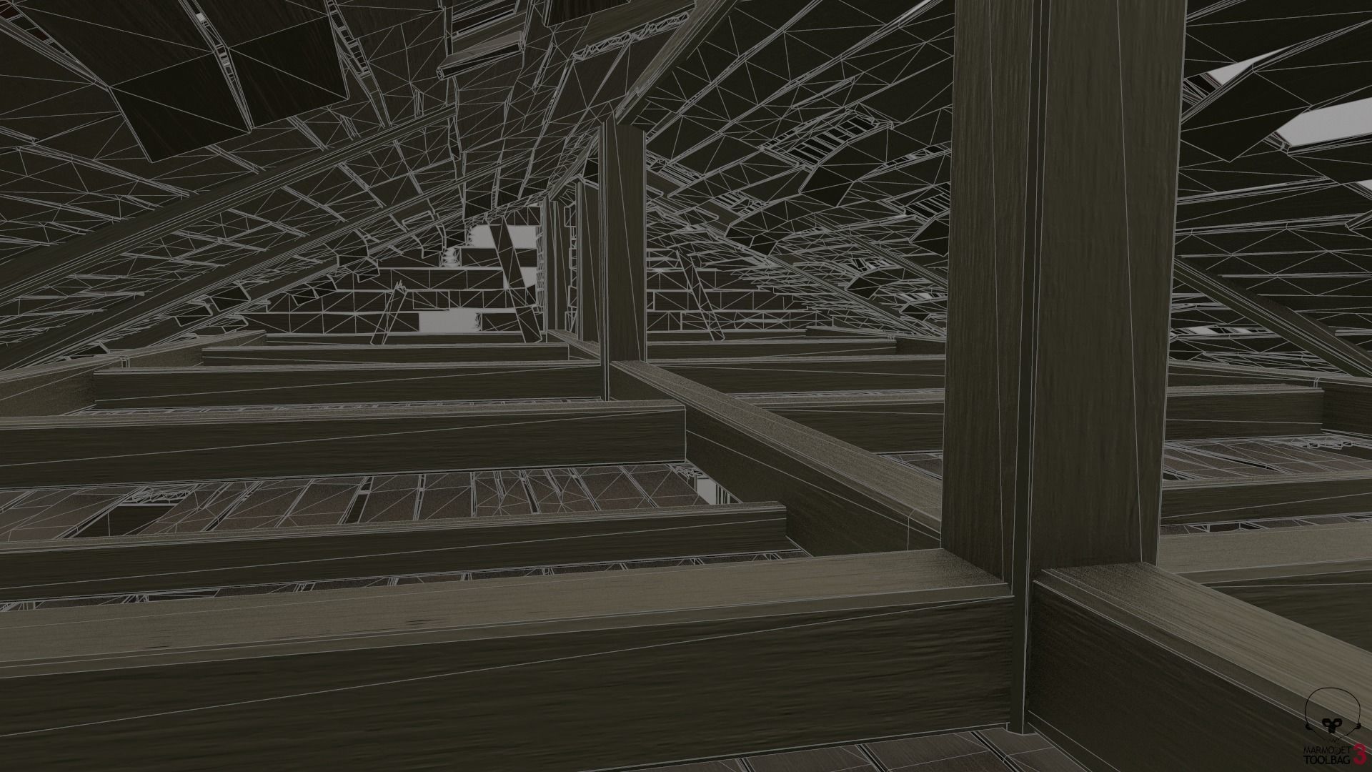 Destroyed Old House Hut - A Low-poly 3D model_18