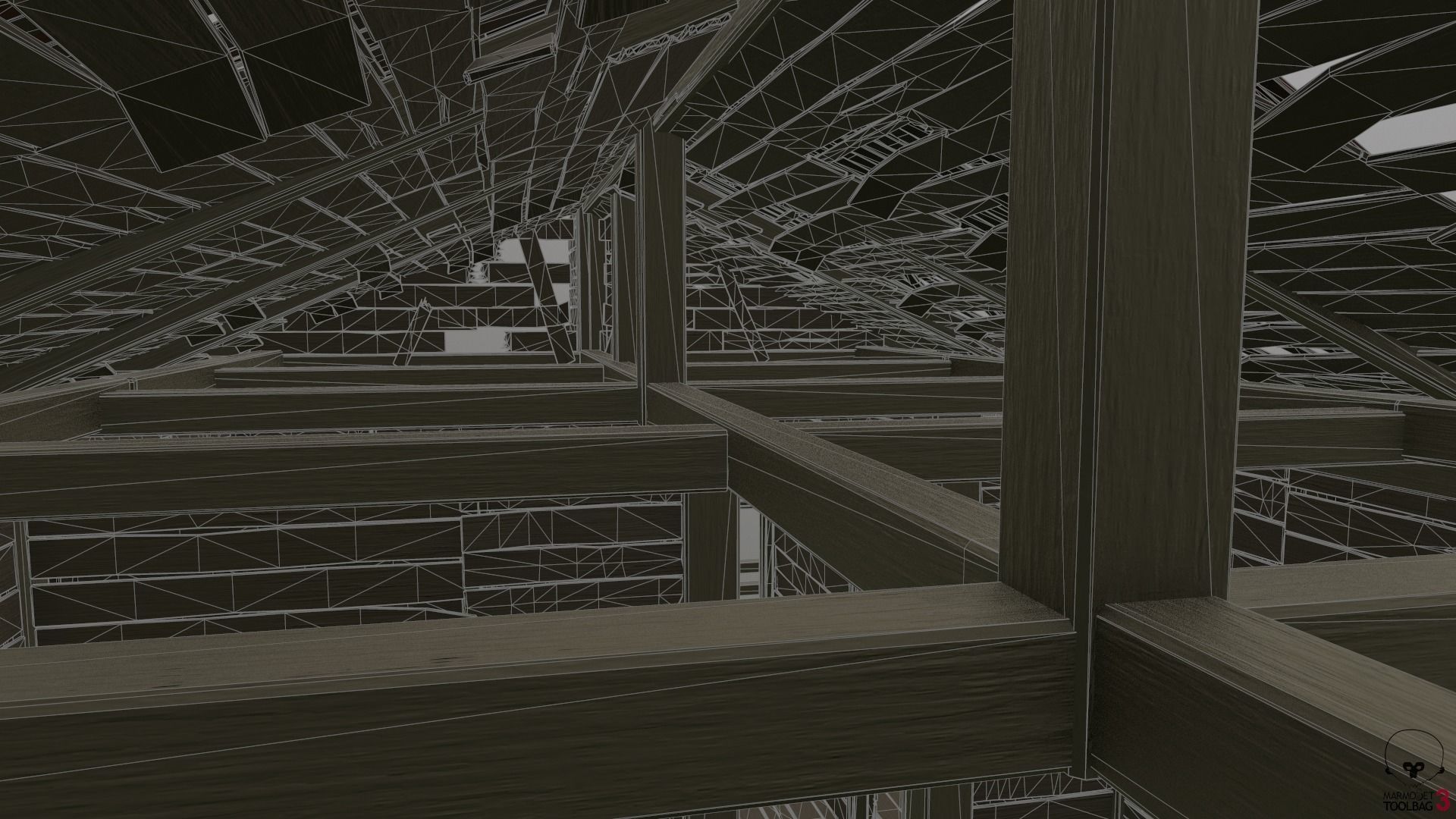 Destroyed Old House Hut - A Low-poly 3D model_17