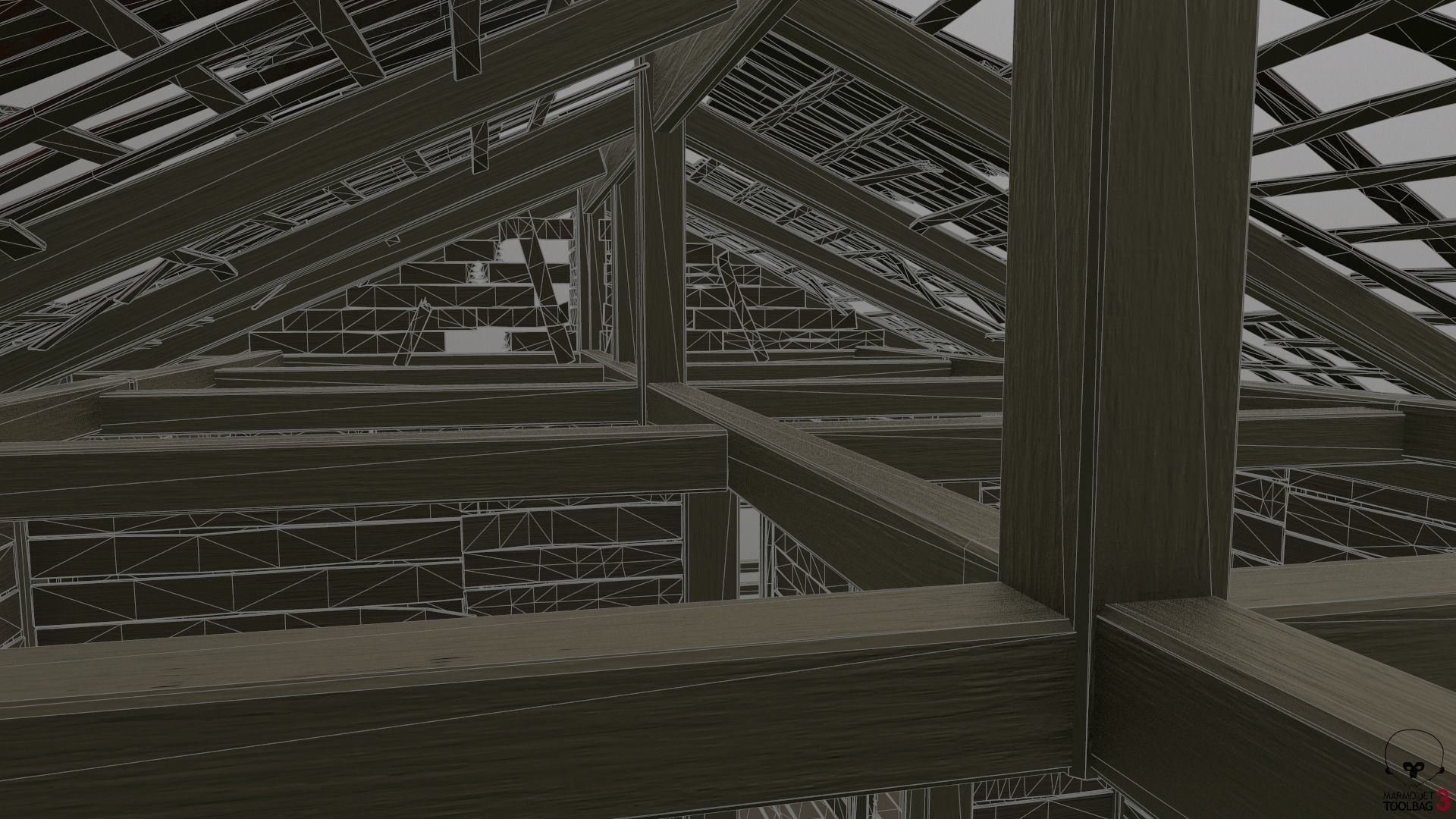 Destroyed Old House Hut - A Low-poly 3D model_16