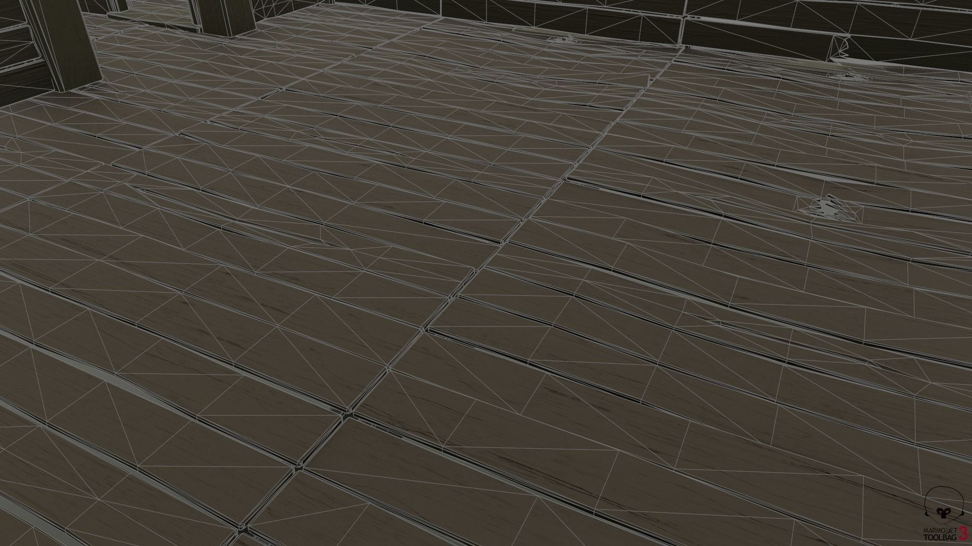 Destroyed Old House Hut - A Low-poly 3D model_25