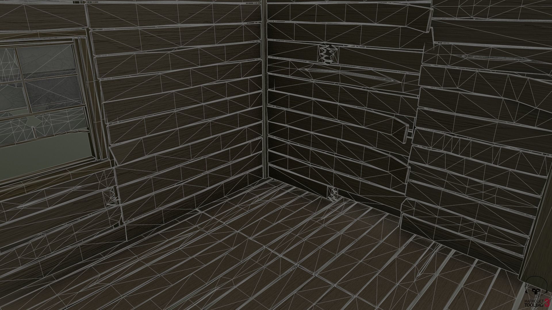 Destroyed Old House Hut - A Low-poly 3D model_24