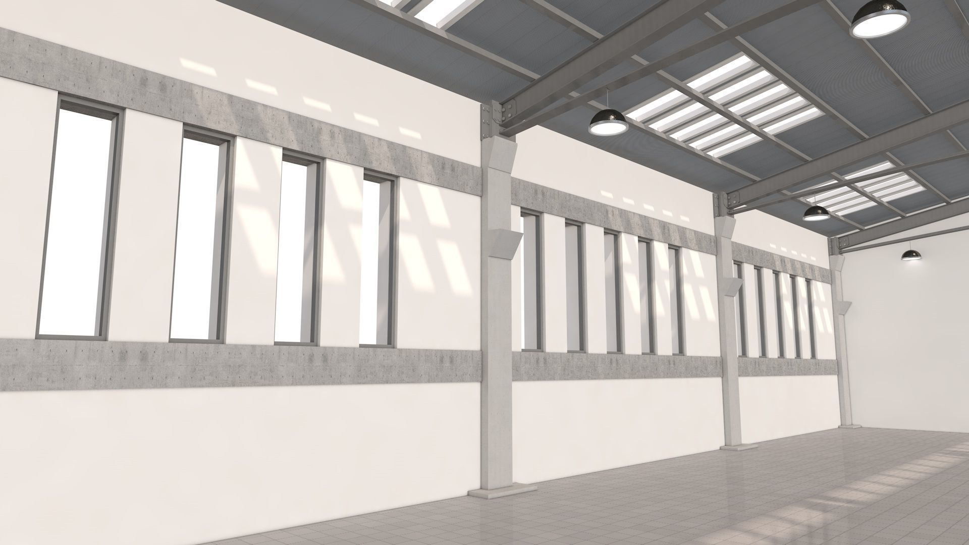 Factory Building Interior 3D model_11
