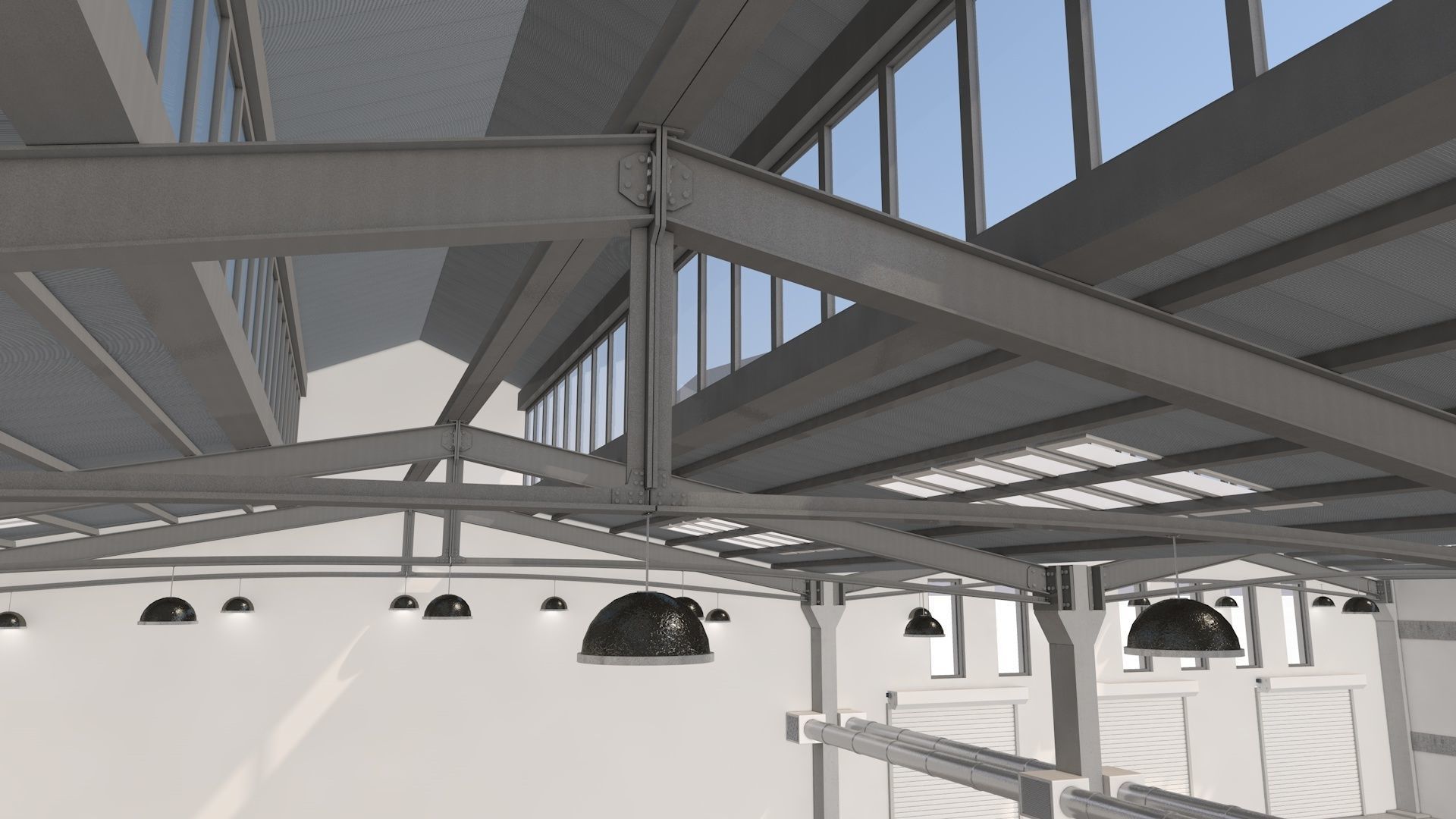 Factory Building Interior 3D model_9