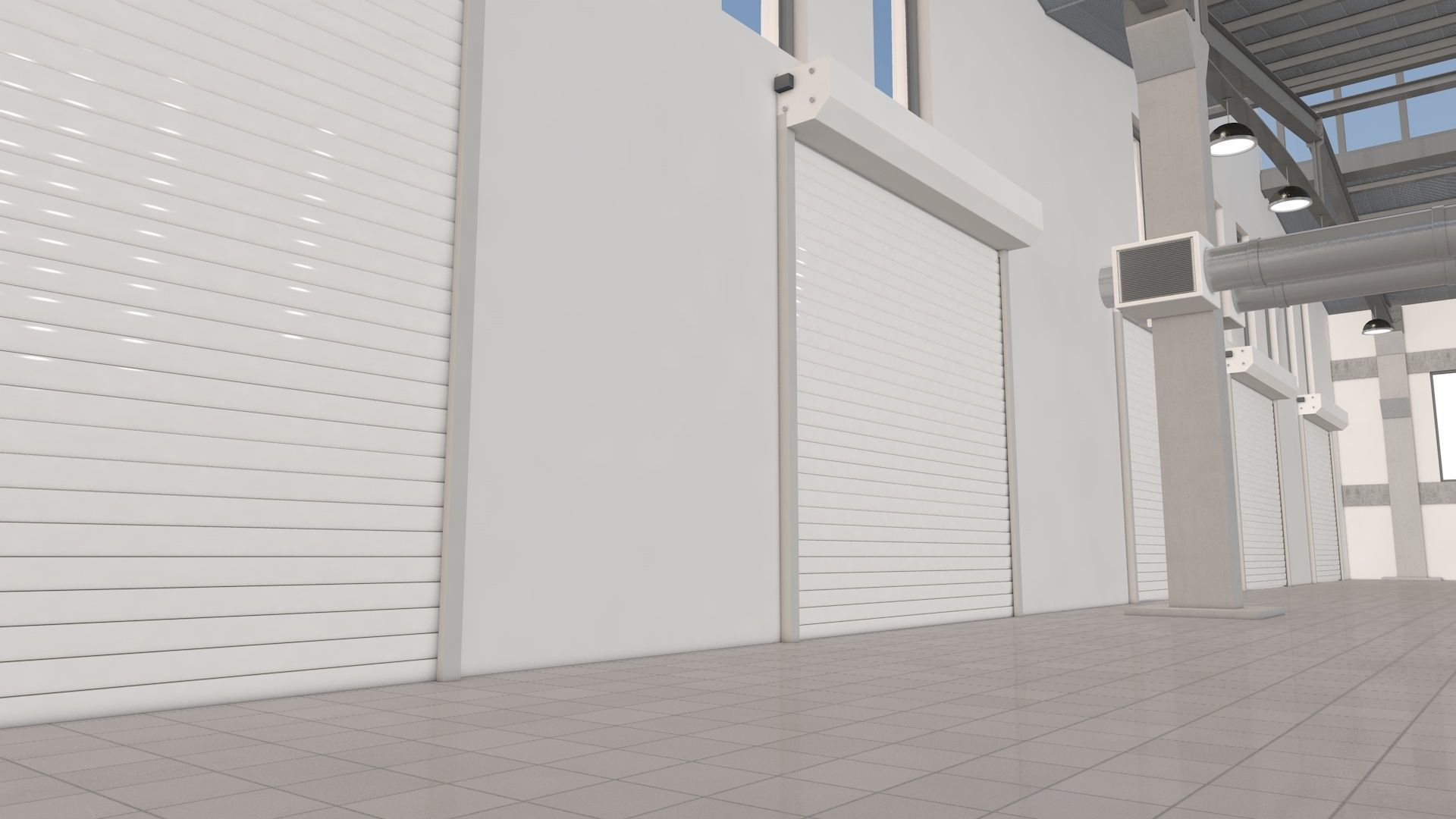 Factory Building Interior 3D model_13
