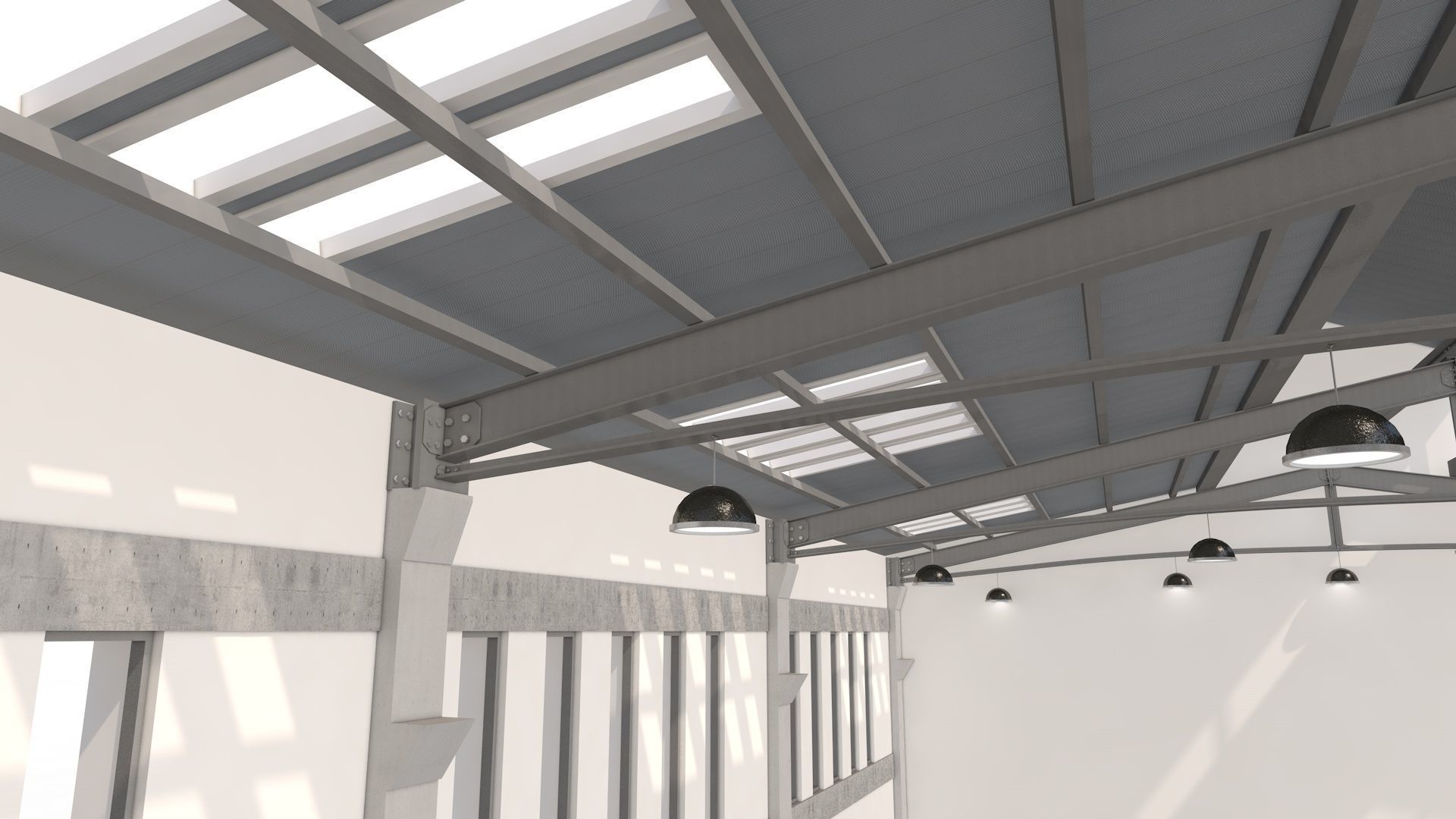 Factory Building Interior 3D model_10