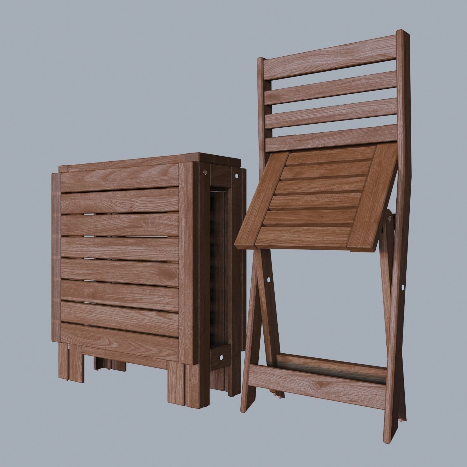 Applaro folding dining table and chairs 3D model_1