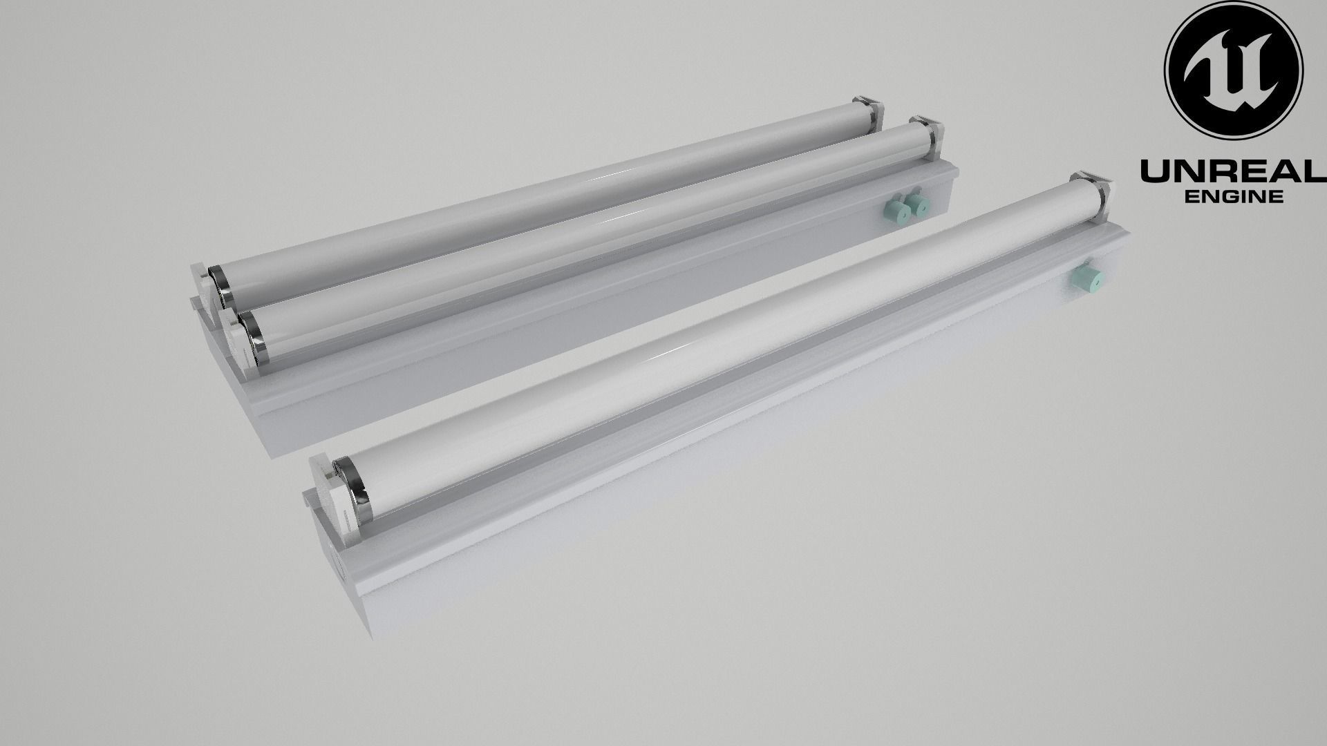 Fluorescent Lights Collection 3D model_3