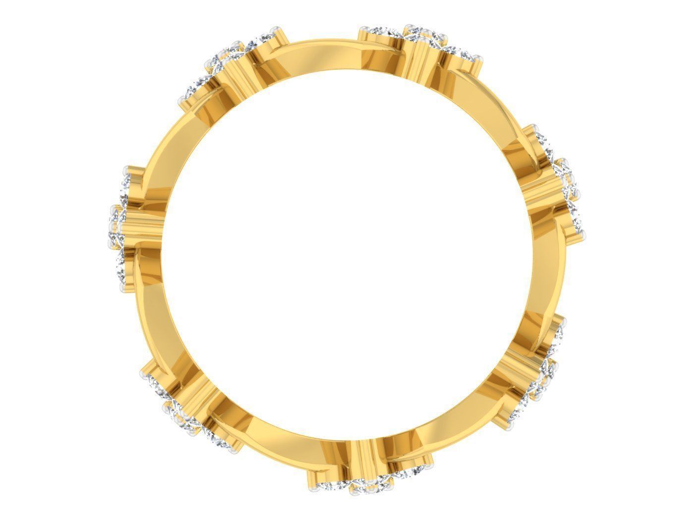 Women Band Ring 3dm stl render detail model view 3D print model_1