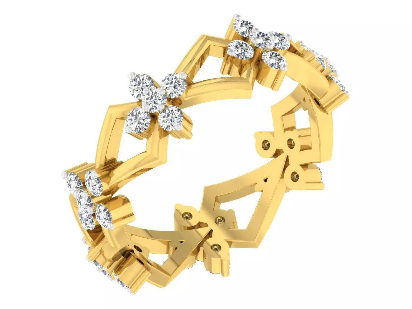 Women Band Ring 3dm stl render detail model view 3D print model_0