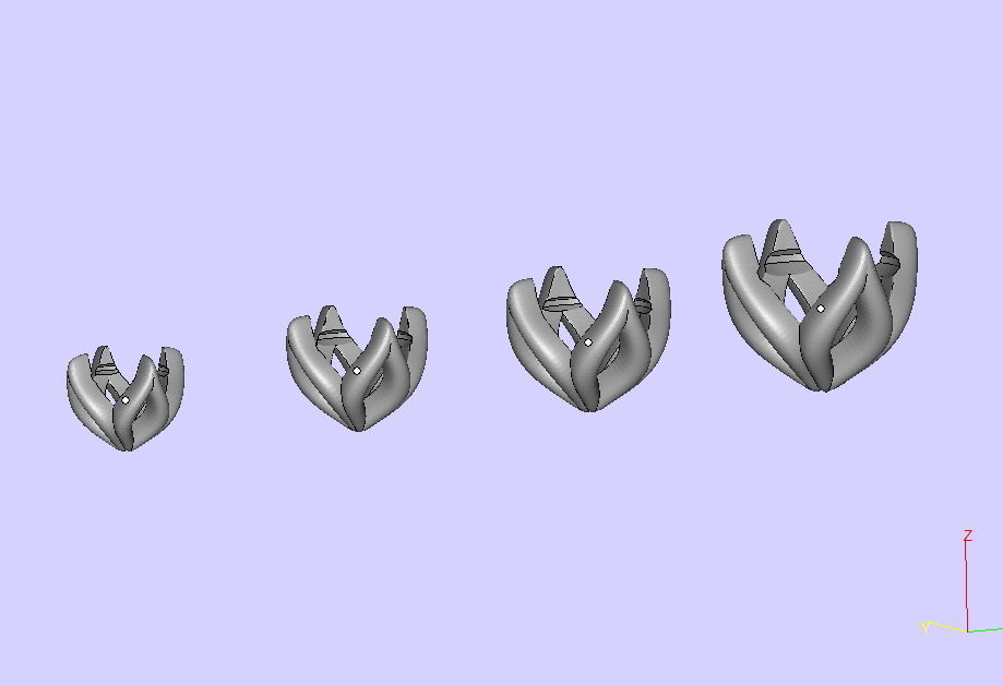 A Package of 4 Ring Heads PACK16 printable 3dmodels 3D print model_9