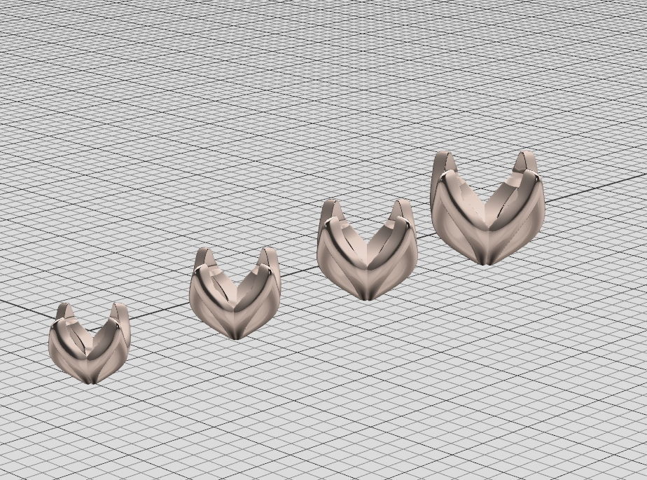 A Package of 4 Ring Heads PACK16 printable 3dmodels 3D print model_6