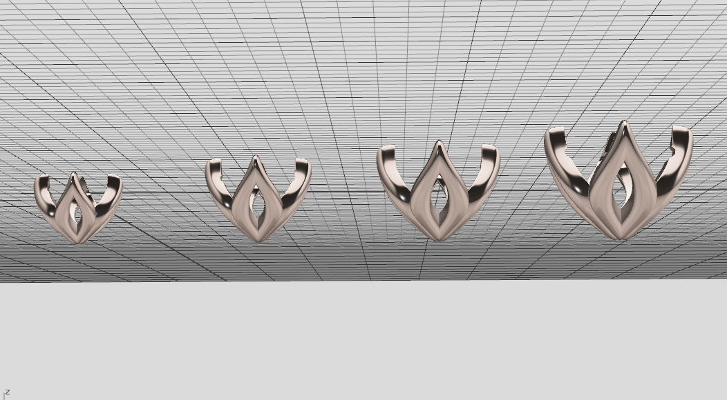 A Package of 4 Ring Heads PACK16 printable 3dmodels 3D print model_8