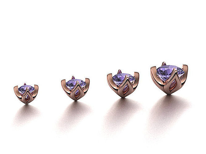 A Package of 4 Ring Heads PACK16 printable 3dmodels 3D print model
