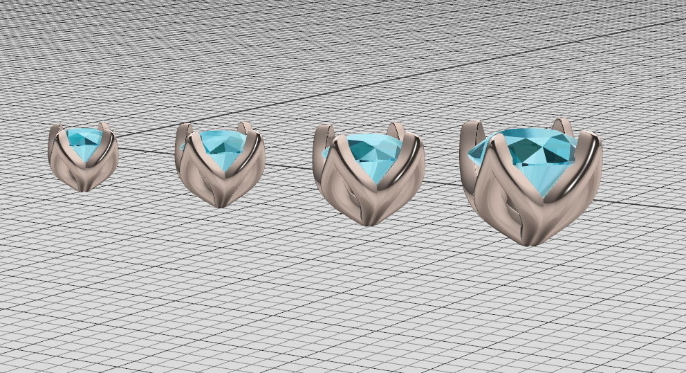 A Package of 4 Ring Heads PACK16 printable 3dmodels 3D print model_4