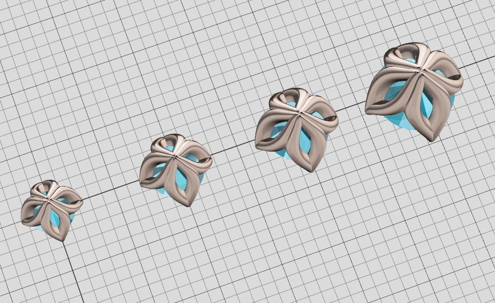 A Package of 4 Ring Heads PACK16 printable 3dmodels 3D print model_5