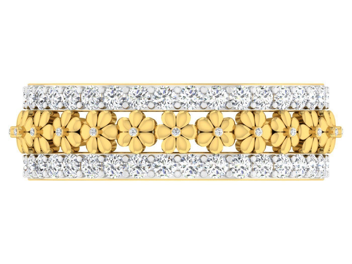 Women Band Ring 3dm stl render detail model view 3D print model_3