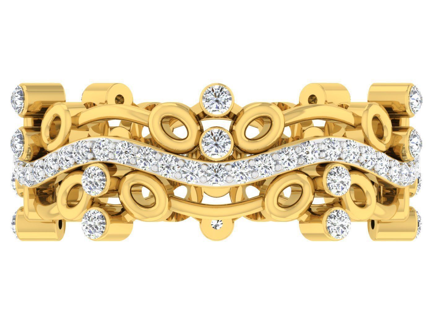 Women Band Ring 3dm stl render detail model view 3D print model_3