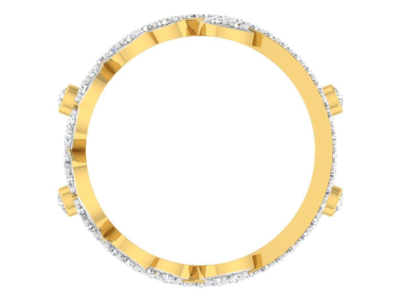 Women Band Ring 3dm stl render detail model view 3D print model_1