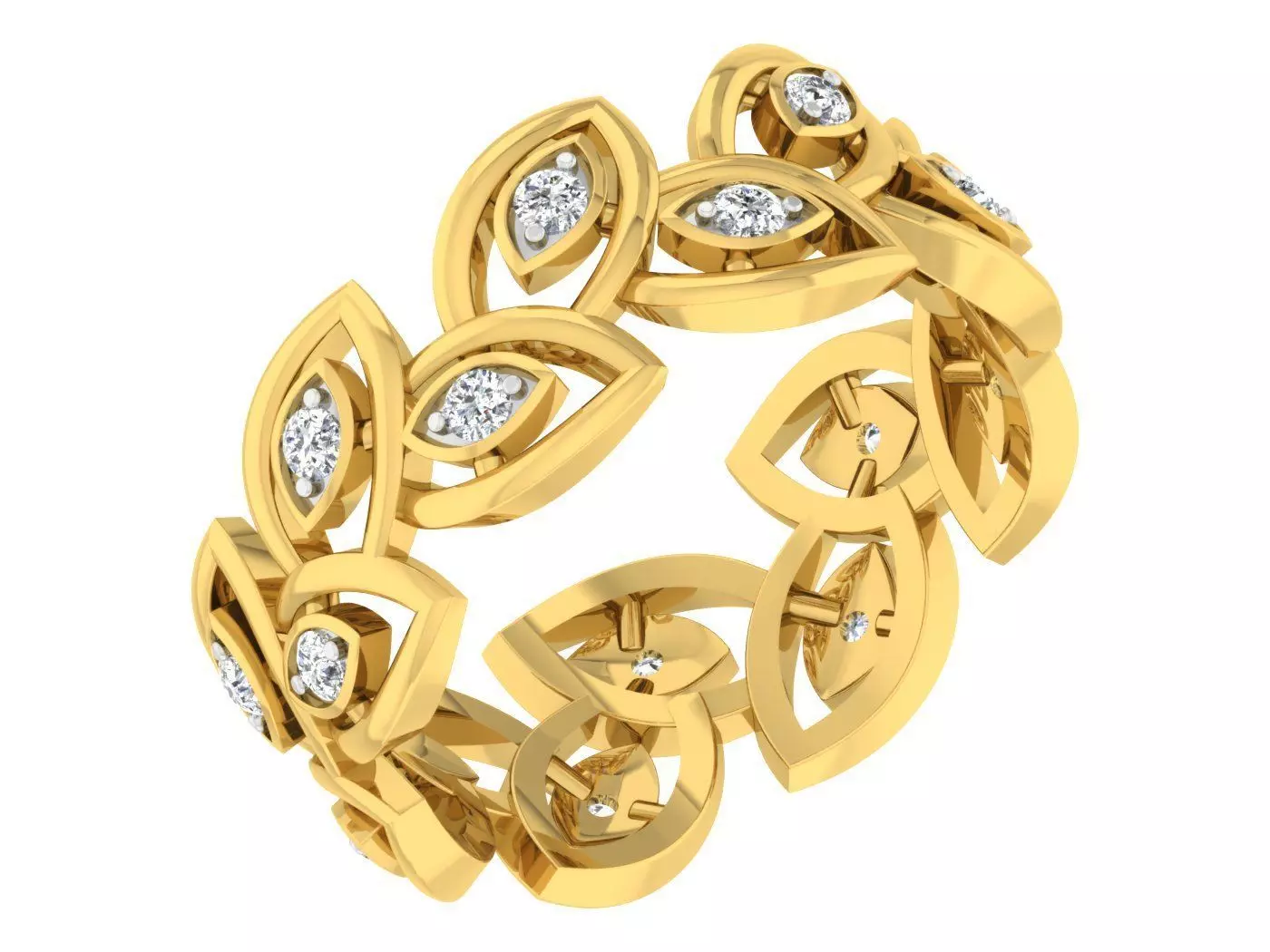 Women Band Ring 3dm stl render detail model view 3D print model_0