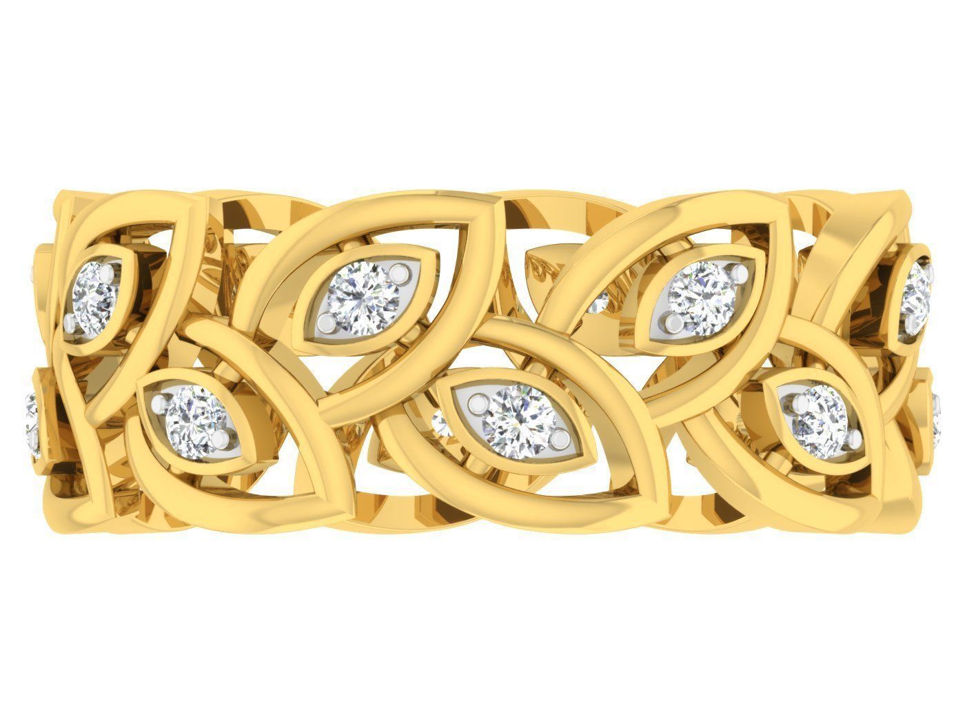 Women Band Ring 3dm stl render detail model view 3D print model_3