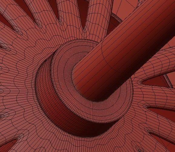 Paige 6 Light Aged Brass Chandelier with Opal Glossy Glass Shade 3D model_6