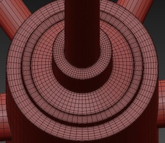 Paige 6 Light Aged Brass Chandelier with Opal Glossy Glass Shade 3D model_7