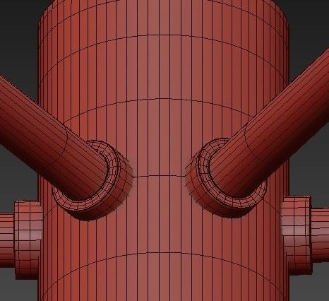 Paige 6 Light Aged Brass Chandelier with Opal Glossy Glass Shade 3D model_5