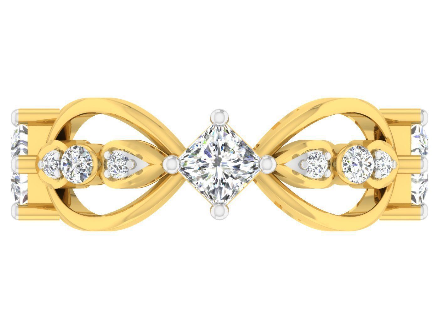 Women Band Ring 3dm stl render detail model view 3D print model_4