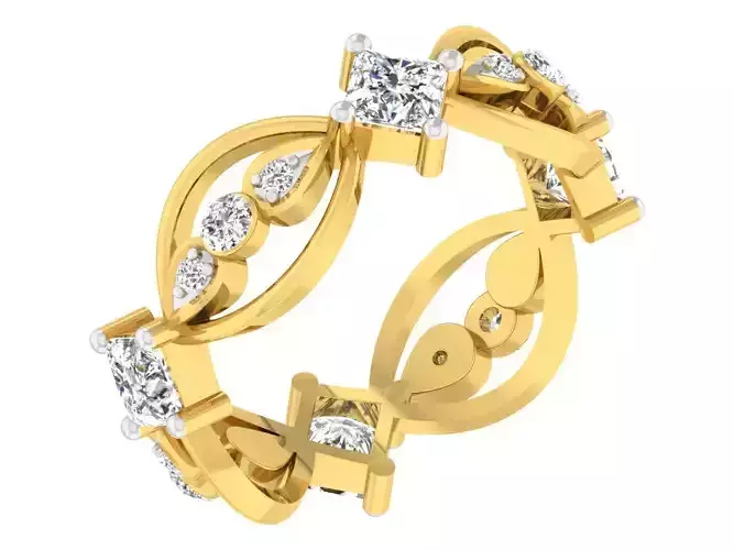  Women Band Ring 3dm stl render detail model view